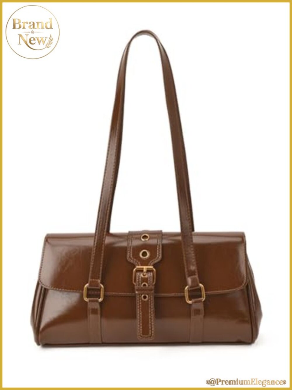 Vegan Leather Shoulder Bag Top Handle Purse Y2K Underarm